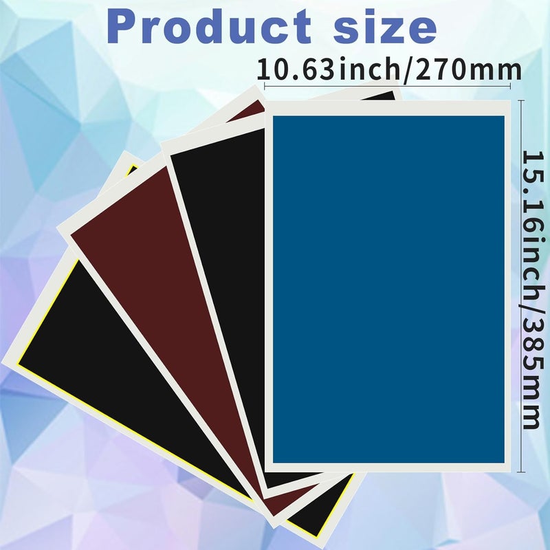 Obsummoy 4 Pieces Laser Engraving Marking Paper 39x27CM Engraving Color Paper Laser Marking Paper for Ceramics Glass Metal Laser Cutting and Engraving - Image 2